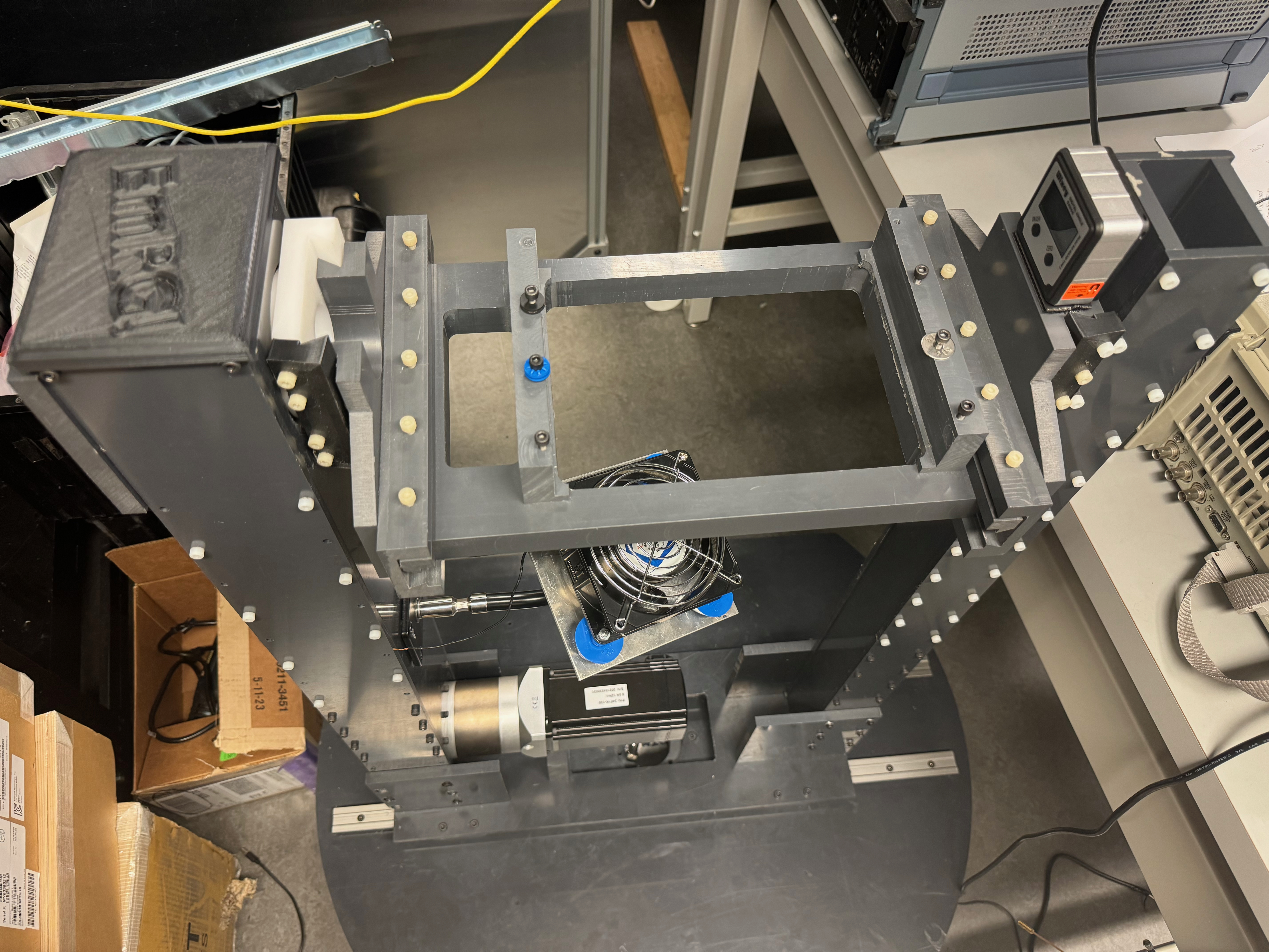 Top view of antenna positioner